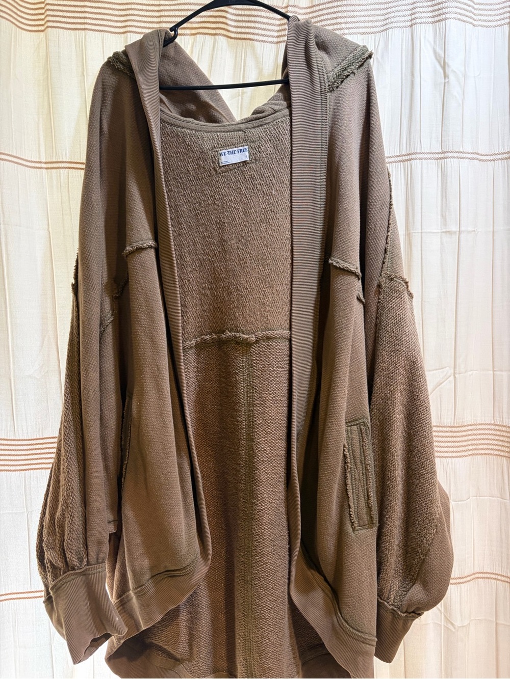 We The Free Olive Green Forever Yours Hooded Open Cardigan